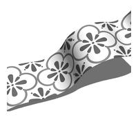 Wazylphin Papier Peint Panoramique Fleur Grise Blanche Papier Adhesif Pour Meuble Chambre Adhesif Mural Decoratif Stickers Autocollant Meuble Papiers Peints Adhésif Salon Cuisine 10x200cm/3 roll