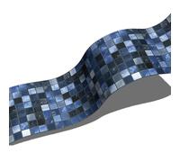 Wazylphin Papier Peint Panoramique Géométrie Bleu Marine Papier Adhesif Pour Meuble Chambre Adhesif Mural Decoratif Stickers Autocollant Meuble Papiers Peints Adhésif Salon Cuisine 10x200cm/2 roll