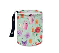 Wazylphin Poubelle Voiture Papillon Vert Clair Accessoire Poubelle de Voiture Interieur Pliable Antifuite Multifonction Accessoires Auto Boîte de Rangement Camping Bureau 15x18.5cm/2 Pcs