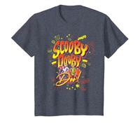 WB 100: Scooby-Doo Shaggy, Fred, Velma, Daphne & Scooby T-Shirt, Enfant, Bleu Chiné, 3 Ans