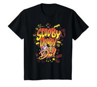 WB 100: Scooby-Doo Shaggy, Fred, Velma, Daphne & Scooby T-Shirt, Enfant, Noir, 8 Ans
