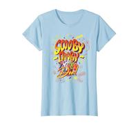 WB 100: Scooby-Doo Shaggy, Fred, Velma, Daphne & Scooby T-Shirt, Femme, Bleu Céleste, M