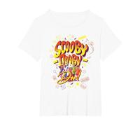 WB 100: Scooby-Doo Shaggy, Fred, Velma, Daphne & Scooby T-Shirt, Femme Grandes Tailles, Blanc, 2X