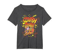 WB 100: Scooby-Doo Shaggy, Fred, Velma, Daphne & Scooby T-Shirt, Femme Grandes Tailles, Chiné Foncé, 6X