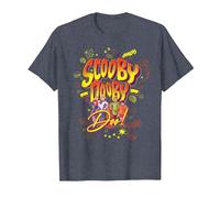 WB 100: Scooby-Doo Shaggy, Fred, Velma, Daphne & Scooby T-Shirt, Homme, Bleu Chiné, S