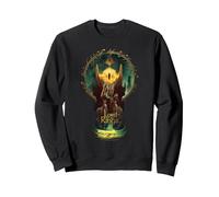 WB 100: The Lord of The Rings The Eye of Sauron Sweatshirt, Unisexe pour Adultes, Noir, M