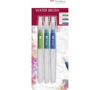 Wb-3p Set De Pinceaux Avec Réservoir D'eau (Vide), 3 Pièces, 1x Pointe De Pinceau Fine, Moyenne Et Plate,Multicolore[Z3163]