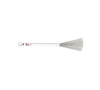 Vic Firth Balais Jazz WB – Poils métalliques escamotables, fil épais, manche plastique blanc