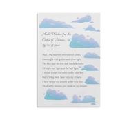 WB Yeats - Impression sur toile avec poèmes inspirants - Poster esthétique vintage - Impression pour appartement, chambre à coucher, salon - 30 x 45 cm