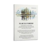 WB Yeats - Impression sur toile avec poèmes inspirants - Poster esthétique vintage - Impression pour appartement, chambre à coucher, salon - 30 x 45 cm