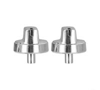 WB03X29315 Lot de 2 boutons de brûleur en acier inoxydable pour cuisinière à gaz avec contrôle facile