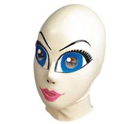 WBAODAN Blanc Costumes De Masque De Capot En Latex Masque Fétiche De Masque De Latex pour Le Jeu de rôle Party Club Wear(Size:XS-60CM)
