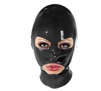 WBAODAN Cagoule en Latex SM Fétichiste Masque Faite Main pour Cosplay Jeu de Rôle Fête d'halloween Spectacle sur Scène(Size:L-60CM)