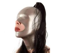 WBAODAN Cagoule en Latex Tête Couverture avec Perruque Faite Main Masque Caoutchouc Intégral Unisexe pour Tête Décoration(Size:M-65CM)