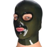 WBAODAN Cagoule Latex Masque à Cagoule en Caoutchouc avec Fermeture éclair au Dos avec Respiration Nasale Unisexe(Size:XXL-73CM)