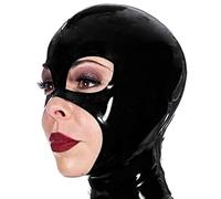 WBAODAN Costumes De Masque De Capot En Latex Masque Fétiche De Masque De Latex avec Fermeture à Glissière(Size:XS-48.5CM)