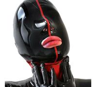 WBAODAN Costumes De Masque De Capot En Latex Masque Fétiche De Masque De Latex pour Couple Cosplay Unisexe(Size:XXL-73CM)