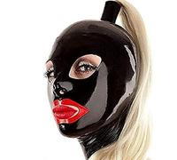 WBAODAN Couverture Avec Perruque Caoutchouc TêteMasque Cagoule En Latex Mascarade Jeu De Rôle Cosplay Party Club(Size:XL-70CM)