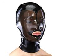 WBAODAN Masque Naturel en Latex Masque Narine Ouverte Contrôle De La Respiration pour Cosplay Jeu de Rôle Fête(Size:XL-64CM)
