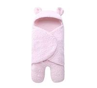 WBB Bébé nouveau-né coton mignon couverture couverture garçon fille enveloppé hiver chaud et confortable couverture d'agneau en laine 0~12 M Rose 55 * 29cm