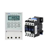 WBBAYDRFR Minuterie numérique hebdomadaire Blanche 220 V/25 A avec contacteurs, Affichage LCD monophasé/triphasé, 1 Min à 168 h, Montage sur Rail DIN, mémoire de Coupure Courant(Timer 4011 Contactor)