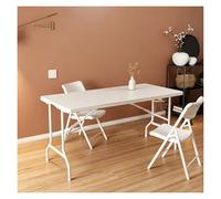 WBBML 74 cm de Haut Table Pliante Camping Trestle Table Pratique Compacte Table a Manger Salon Balcon(152cm/59.84in)