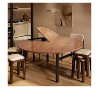 WBBML Rallonge de Plateau Rond Pliable 4 Plis Espaces Modulables Table Pliante Bois Transformer Table Studio Salle de Réception(160cm/63in)