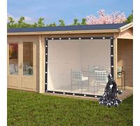 WBBML Rideau Imperméable Extérieur, Bâche en Plastique Transparent, avec Boutonnière pour Pergola, Terrasse, Rideaux Latéraux La Tente (Color : Clear, Size : 4x2m)