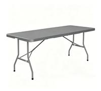WBBML Table à Tréteaux Pliante Polyvalent Table Exterieur Rectangulaire Trestle Tables Balcon Salle de Réunion(Gray,180cm/70.87in)
