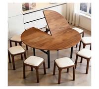 WBBML Table Console Pliable Transformer Table Peu Encombrant Plateau Rond Jardin Pique-niques en Plein Air(160cm/63in)