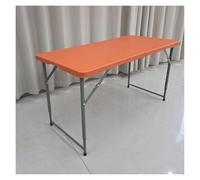 WBBML Table de Pique-Nique Rectangulaire Disponible dans Une Large Gamme Couleurs Table Jardin Pliante Plastique Table Exterieur Balcons Salles de Réunion(Orange)