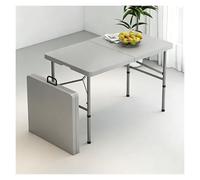 WBBML Table Exterieur Disponible dans Une Large Gamme de Couleurs Table Pliante Camping Treteaux Reglables et Pliable Salle à Manger Balcon(Gray)