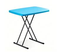 WBBML Table Jardin Pliante Petite Tables de Cuisine Réglable en Hauteur Table Exterieur Salles à Manger Salles de Banquet(Light Blue)