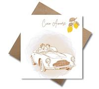 WBdesignz Carte avec enveloppe - Ciao Aore citron car
