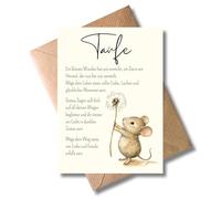 WBdesignz Carte de baptême chaleureuse avec enveloppe - Carte de vœux pour le baptême sacré avec un beau poème - Carte cadeau empathique pour les trompeurs, parents, parrains (DIN A6)