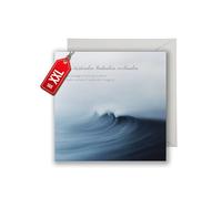 WBdesignz Carte de condoléances avec enveloppe - Carte de condoléances avec inscription en allemand « Vagues océan Rivière Eau » Carte de condoléances (XXL 22 x 22 cm)