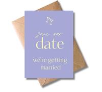 WBdesignz Lot de 10 cartes d'invitation de mariage « Save our date » avec enveloppes - Violet lilas - Invitations pour couples fiancés, planification de mariage - Invitations d'hôtels de mariage