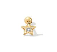 WBDWWTD 2 pièces Boucles d'oreilles en Argent Sterling pour Femmes Zircon percé Cartilage Boucle d'oreille Boucles d'oreilles Bijoux Pendientes