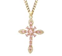 WBDWWTD Accessoires Collier Crucifix pour Femmes, Collier Pendentif Croix pour Femmes, Collier Ras du Cou Notre-Dame jésus