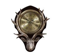 WBDWWTD Antique Luxury Deer Head Horloge Mémien métal