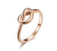 WBDWWTD Bague à nœud Infini en Acier Titane, Bague de Mariage, promesse d'amour, déclaration d'anniversaire
