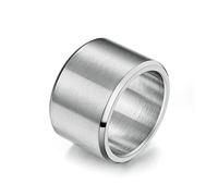 WBDWWTD Bague en Acier Inoxydable pour Hommes, Bague gravée pour Hommes, Taille de Mariage N à Z, Anneau de Pouce 15mm brossé