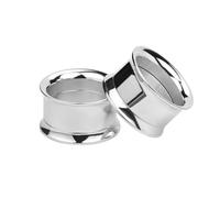 WBDWWTD Bouchons de jauge d'oreille en Acier Chirurgical, 2 pièces, Bijoux de jauge d'oreille en Argent pour Hommes, Tunnels et Bouchons de Cerceau en Argent de 2 à 30MM