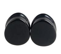 WBDWWTD Bouchons Tunnels Pierre, jauges d'oreille pour Femmes Plusieurs Tailles Boucles d'oreilles Piercing pour Hommes Forme de Larme Pierre Turquoise Blanche 2 pièces