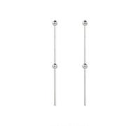 WBDWWTD Boucles d'oreilles 925 Sterling zilver Gland zilver étoile Longue Pendentif Boucles d'oreilles Gland Femme Fille Mignon Boule chaîne Boucles d'oreilles Boucles d'oreilles pour
