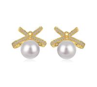 WBDWWTD Boucles d'oreilles à Quatre Feuilles pour Femmes • Clous Porte-Bonheur Blanc/Onyx Noir, Bijoux Cadeaux pour Petite Amie