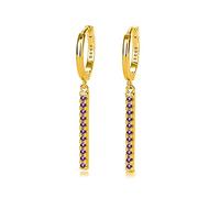 WBDWWTD Boucles d'oreilles Pendantes pour Femmes élégantes, Boucles d'oreilles Pendantes pour Femmes en Argent Sterling Boucles d'oreilles Pendantes Barre avec zircone cubique