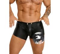 WBDWWTD Boxer Sexy pour Homme avec Pochette bombée ouvrable, Boxer de Lingerie Masculine avec fermoirs, sous-vêtements Mankini Festival Rave pour Chambre à Coucher, Grande Taille S-XL