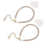 WBDWWTD Bracelet de Cheville à Bretelles en Strass, chaîne de Pied à Talons Hauts, Bijoux Boho, Pompon de Cheville, Bracelet de Chaussure, Strass dorés