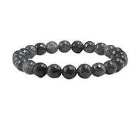 WBDWWTD Bracelet de Perles de Pierre de 8mm, Perles de Cristal, Pierres Naturelles, Rondes Blanches tressées, élastiques, 17cm x 7mm, 1 pièces pour fiançailles